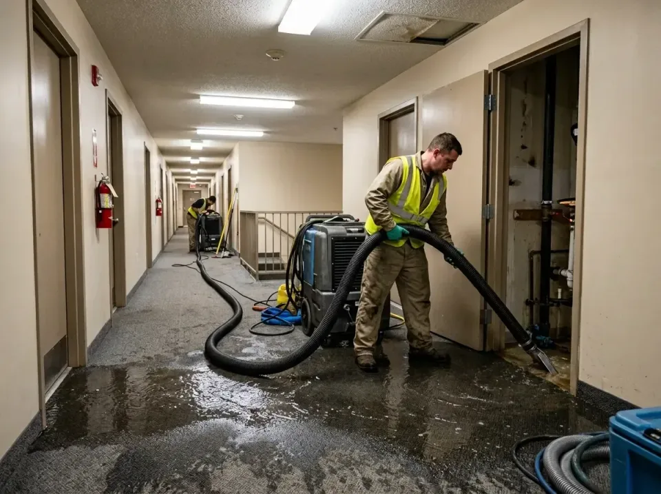 multi-unit-apartment-hallway-f-005 — frequently asked questions, Emergency Burst Pipe Water Extraction & Removal in Atascade…